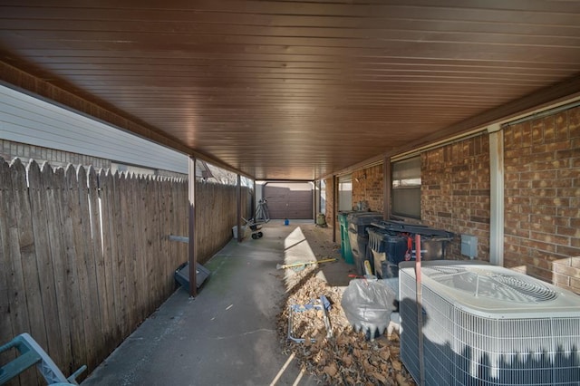 view of patio / terrace with central AC