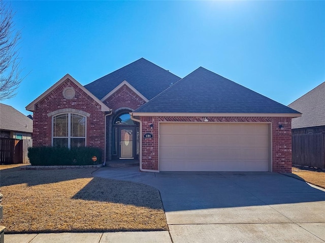 view of front of home featuring a garage