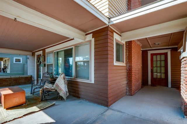 view of patio featuring covered porch