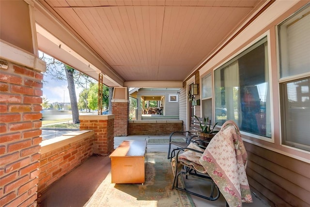 view of patio with covered porch