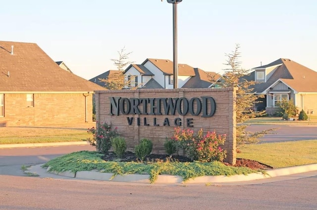 view of community sign