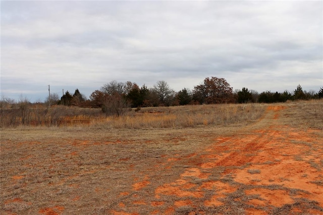 view of street with a rural view