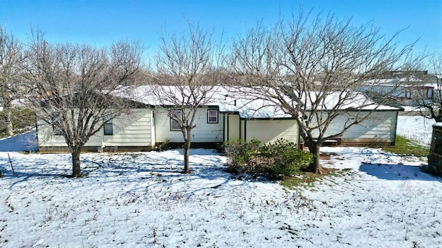 view of snowy exterior