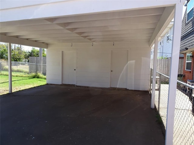 view of patio / terrace with a carport