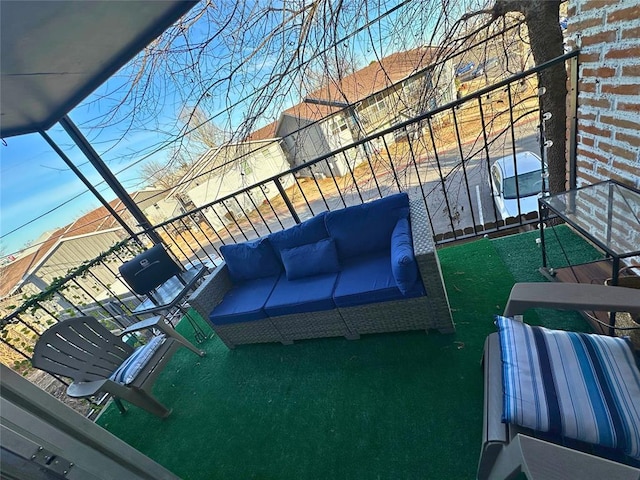 balcony featuring outdoor lounge area