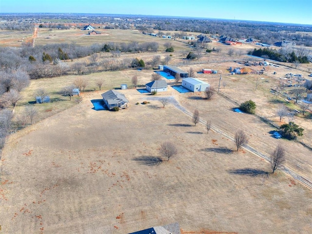 drone / aerial view featuring a rural view