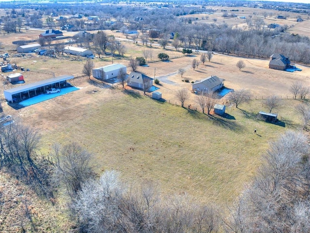 bird's eye view with a rural view