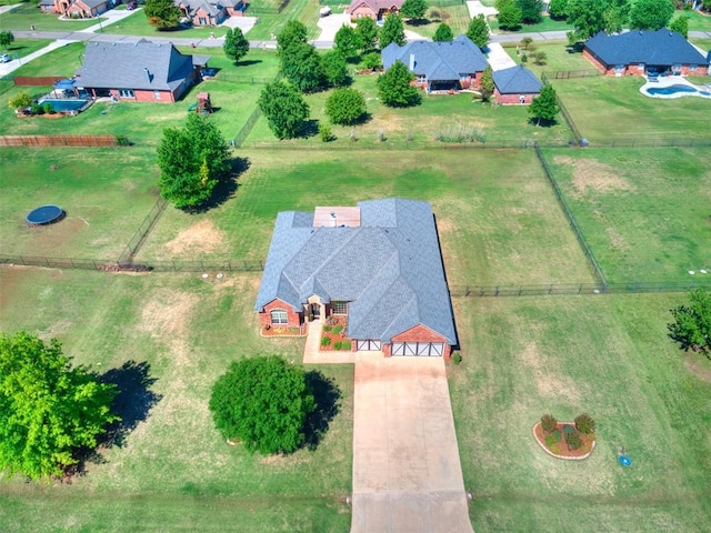 drone / aerial view with a residential view
