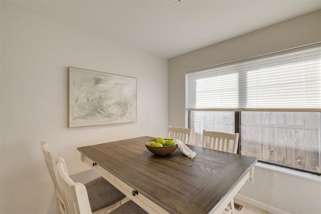 view of dining room