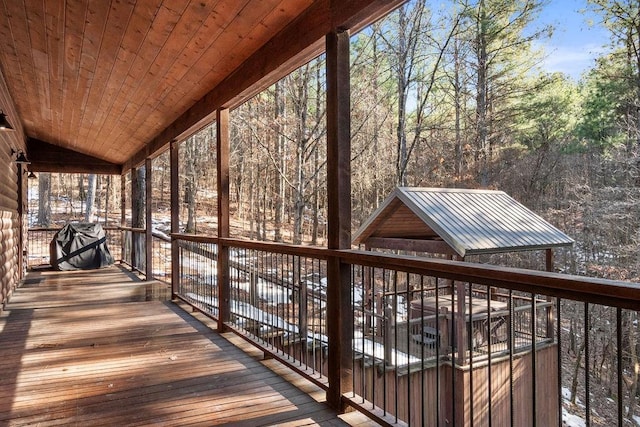 view of wooden deck