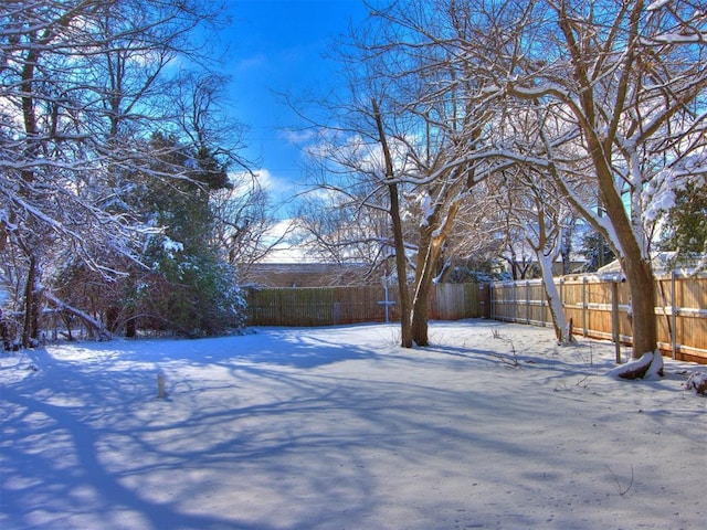 view of snowy yard