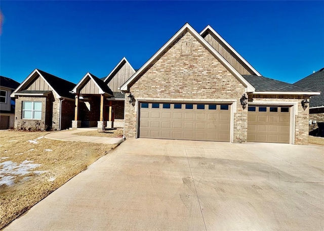 craftsman-style home featuring a garage