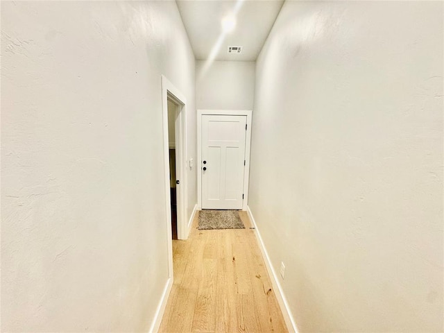 hall featuring light hardwood / wood-style flooring