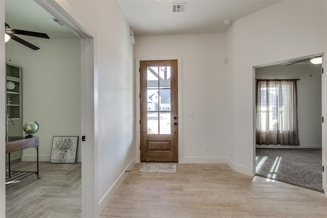 entryway featuring light hardwood / wood-style floors