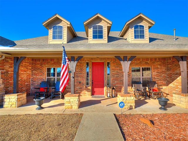 view of front of property with a porch