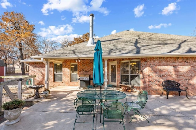 rear view of property with a patio area