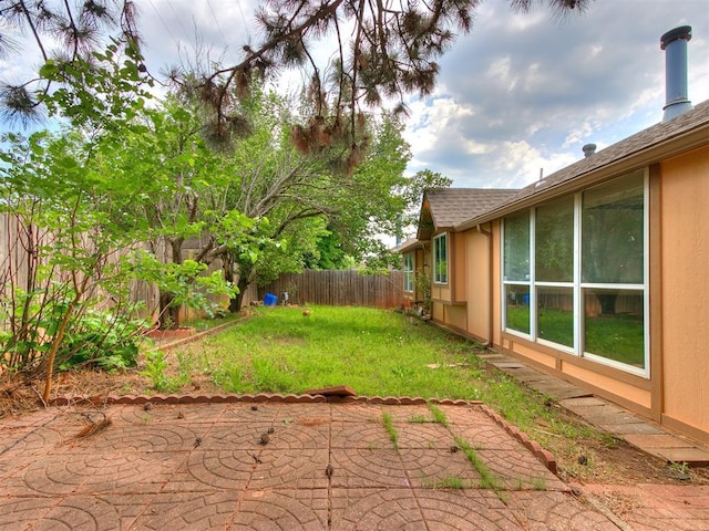 view of yard featuring a patio area