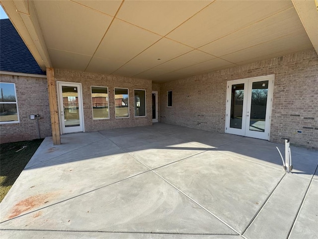 view of patio / terrace featuring french doors