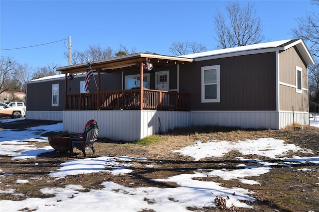 exterior space featuring covered porch