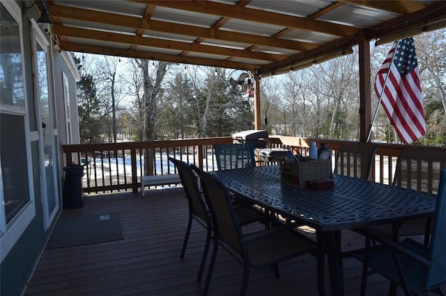 view of wooden deck