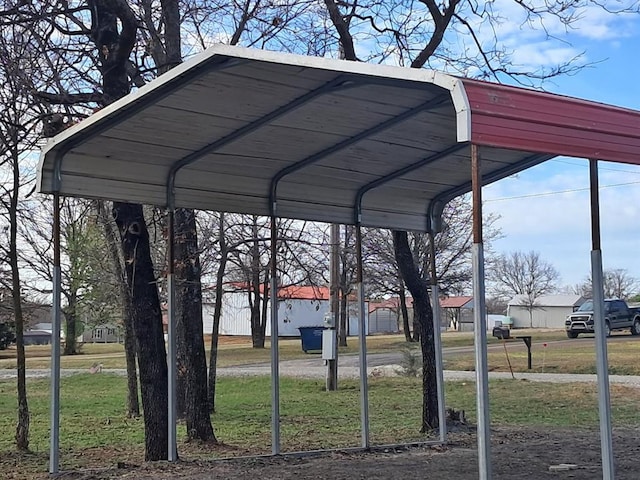 view of car parking with a detached carport