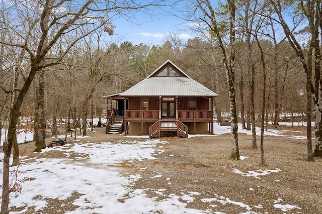 view of front of home with a porch