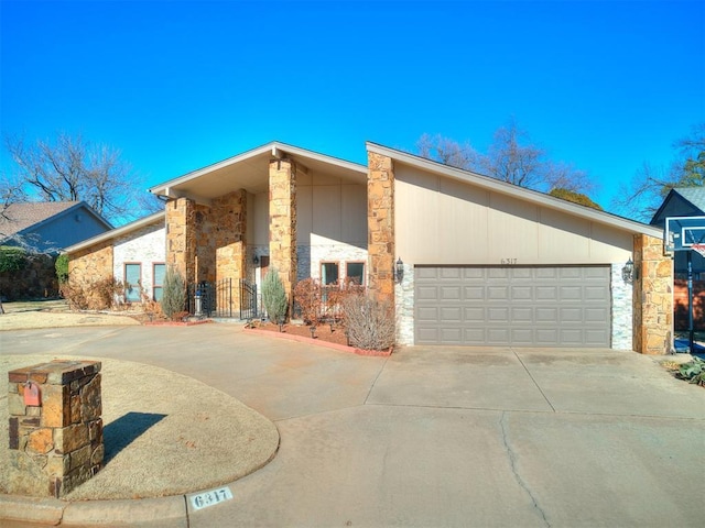 view of front of home with a garage