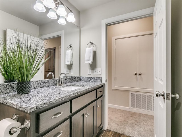 bathroom with vanity