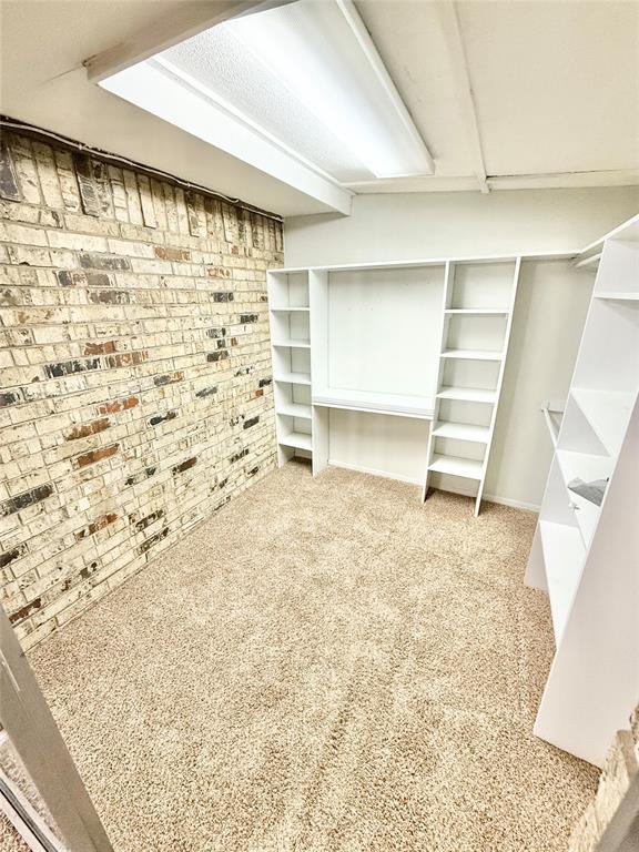 walk in closet featuring carpet