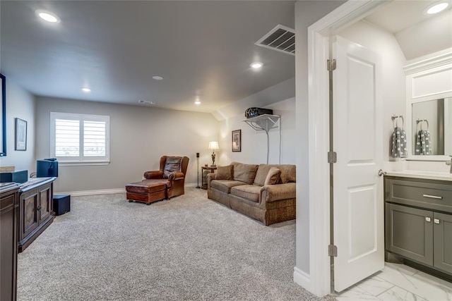 view of carpeted living room