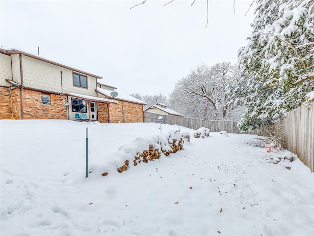 view of snowy yard