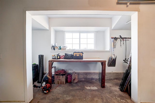 office featuring concrete flooring