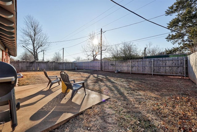 view of yard featuring a patio