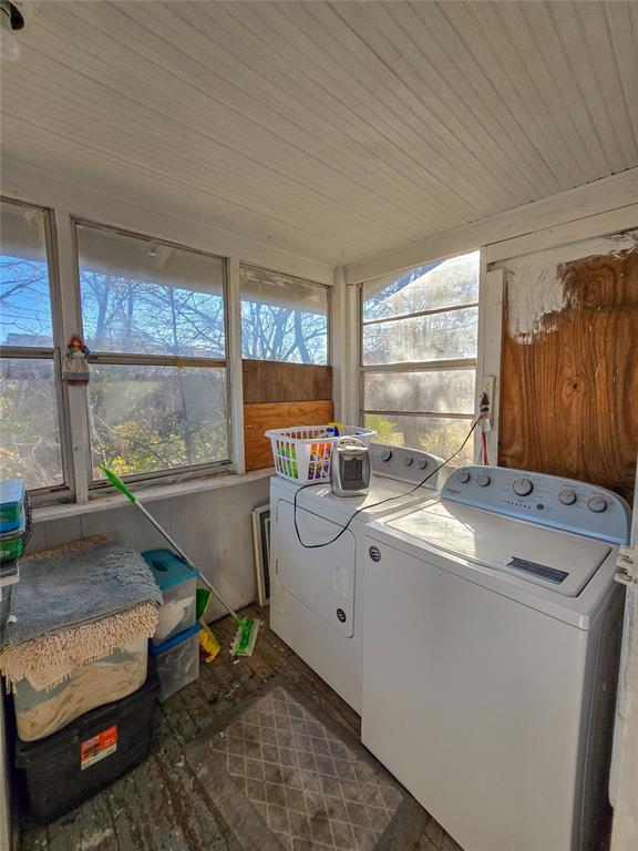 laundry area with washer and dryer