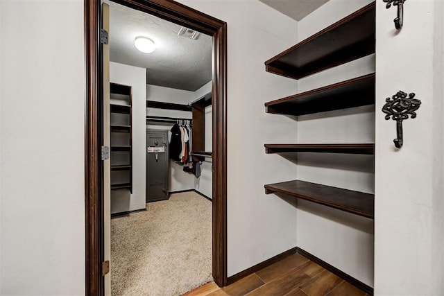 view of walk in closet