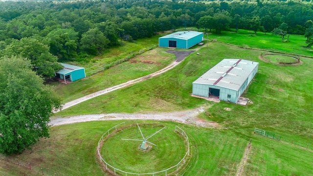 bird's eye view featuring a rural view