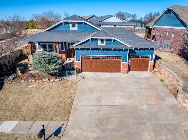 craftsman-style house with a front yard