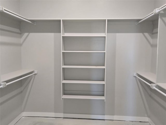 view of walk in closet