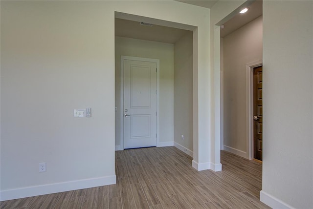 207 Hope Ave, Shawnee, OK 74804 - unfurnished room with wood finished floors and recessed lighting