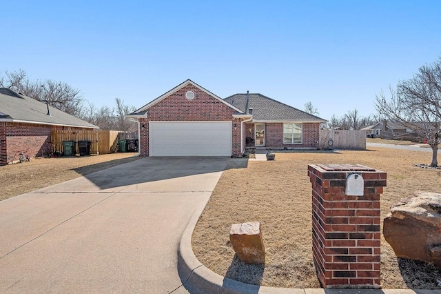 view of front facade with a garage