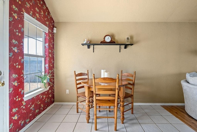 view of tiled dining area