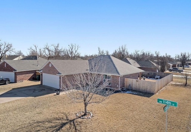 ranch-style home with a garage