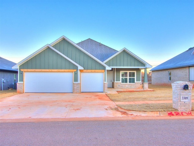 craftsman-style home with a garage