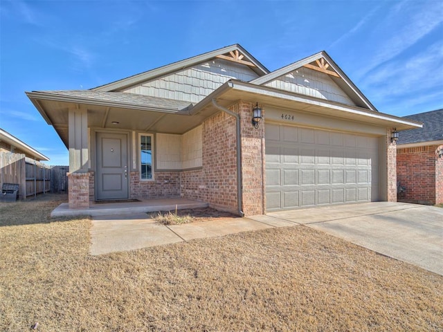 view of front of home featuring a garage