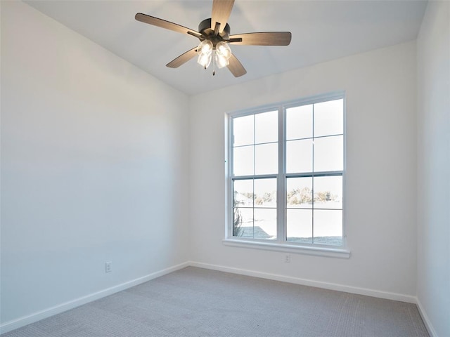 9116 SW 92nd St, Mustang, OK 73064 - empty room featuring light carpet, baseboards, and ceiling fan