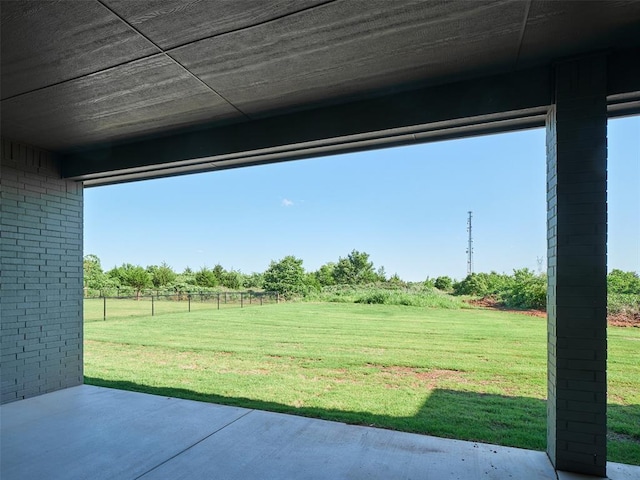 9116 SW 92nd St, Mustang, OK 73064 - view of yard with a patio and a view of rural / pastoral area