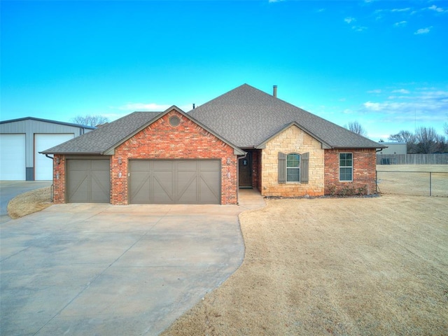 view of front of home featuring a garage