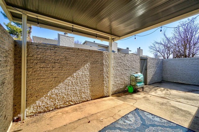 view of patio / terrace with a fenced backyard