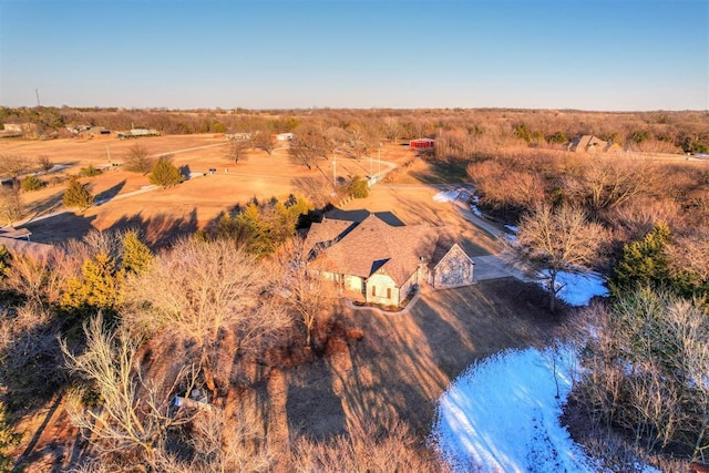 bird's eye view featuring a rural view