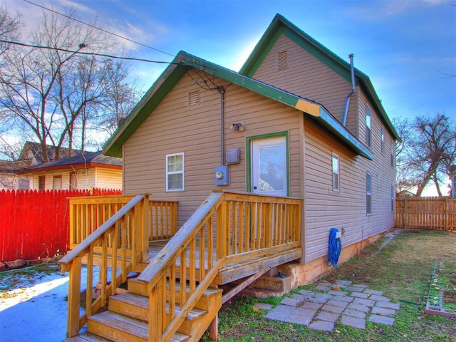 view of rear view of property